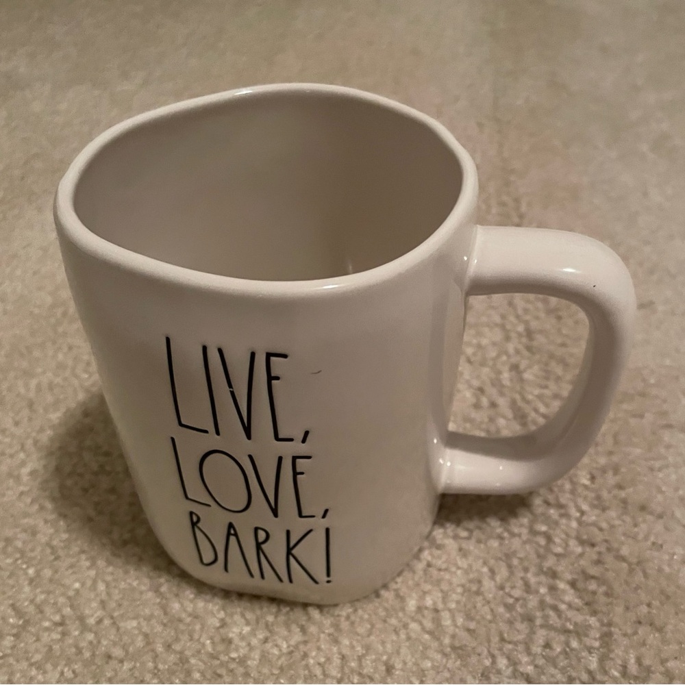 Rae Dunn Live, Love, Bark Coffee Mug Cup